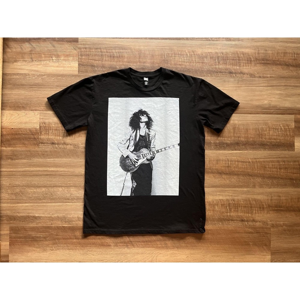 AS Colour Shirt Mens XL Black Band Rock‎ Guitarist Photo Graphic T-Shirt Tee